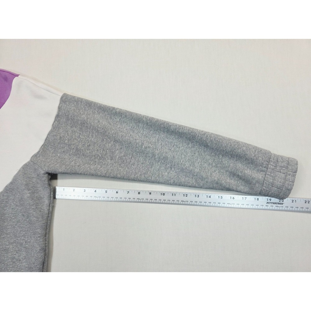 FILA Women's XL Quarter Zip Colorblock Sweatshirt Purple White Gray Pullover - Picture 8 of 10